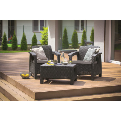 Keter zahradní set Corfu WEEKEND grafit